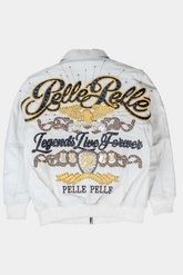 Pelle Pelle  Legends Live Forever White Men's Leather Jacket